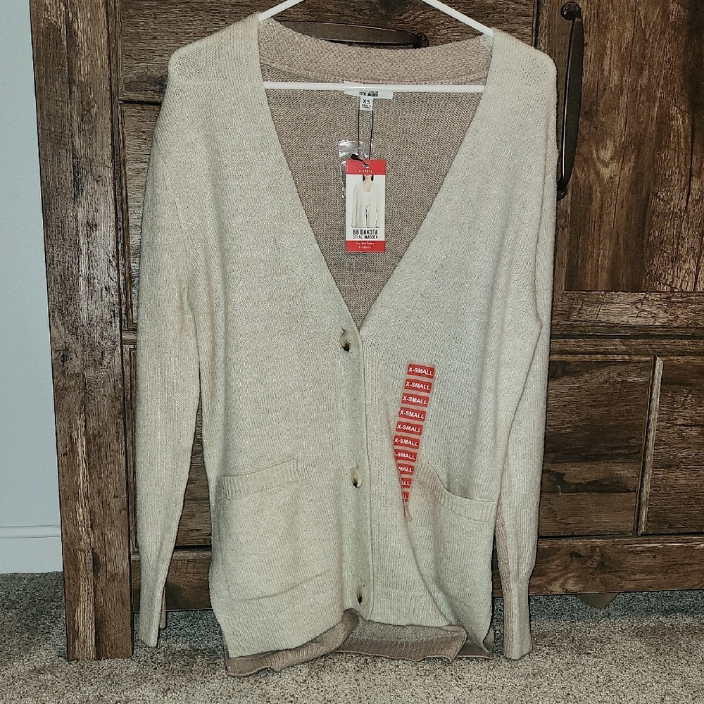 Women's Cream Cardigan Sweater